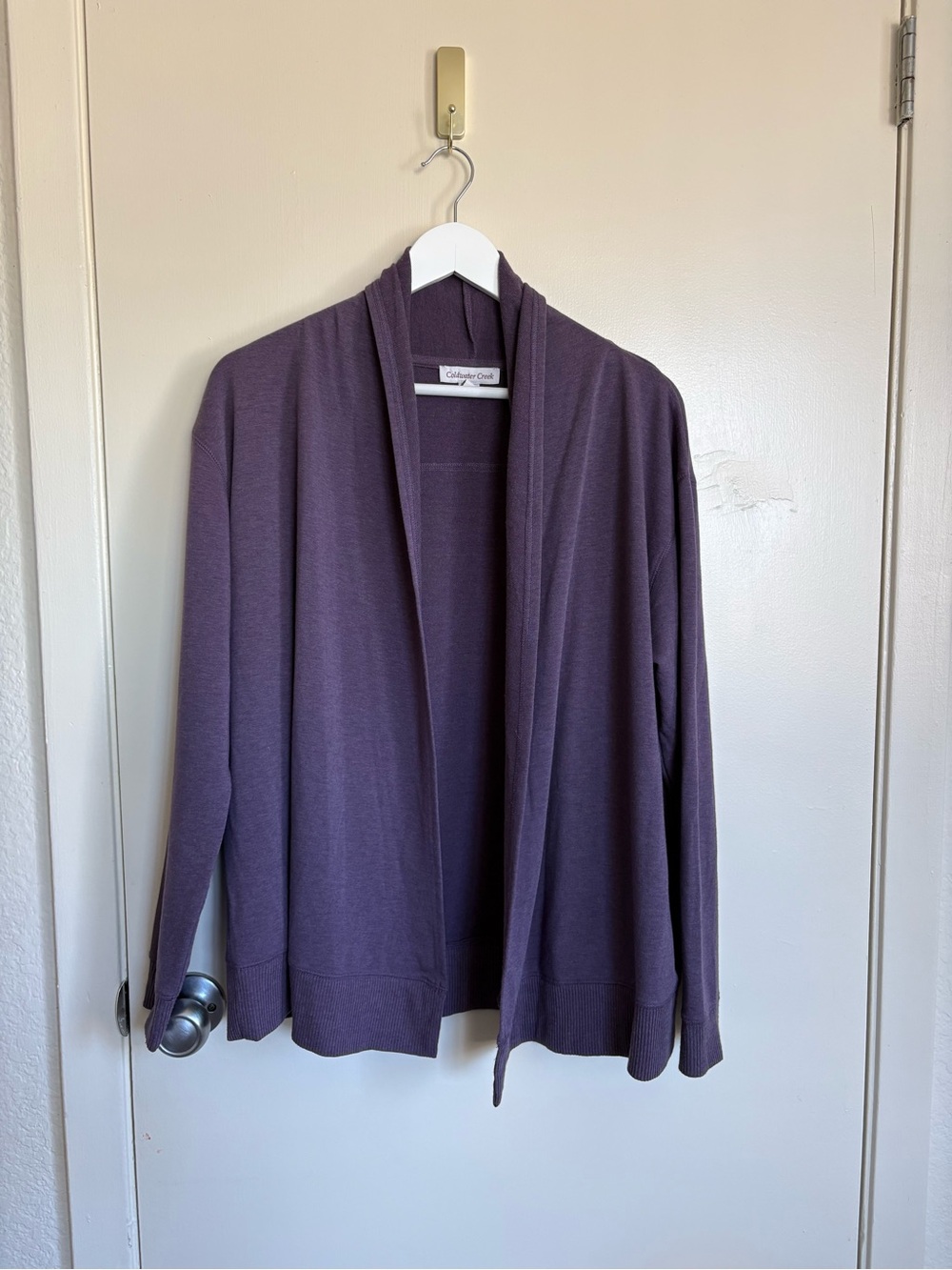 Coldwater Creek dusty Purple Open-Front Cardigan Size XL